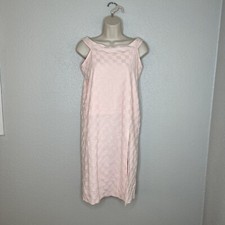 Urban Outfitters Dress Womens Medium High Neck Pink Checkered Slit UO New