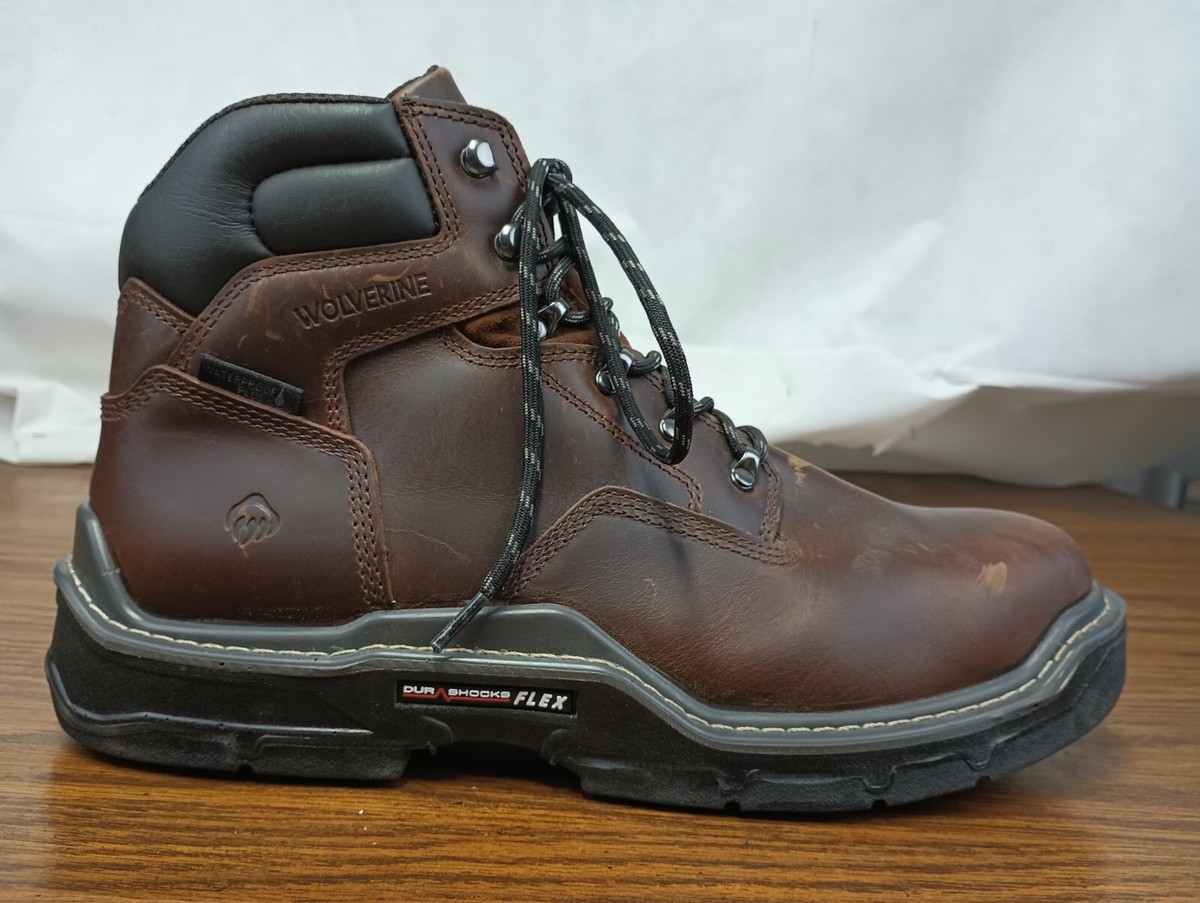 Wolverine Raider Durashock Flex Work Boots Brown Leather Size 12 M W211128 New Wolverine Men main image 2