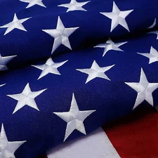 G128 – American Flag | 8x12 feet | Heavy Duty Spun Polyester, Embroidered Stars