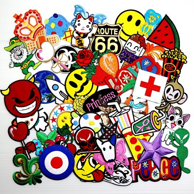 Random Patch Funny Joke cartoon Art Emblem for DIY Iron on Clothes Jeans Jacket