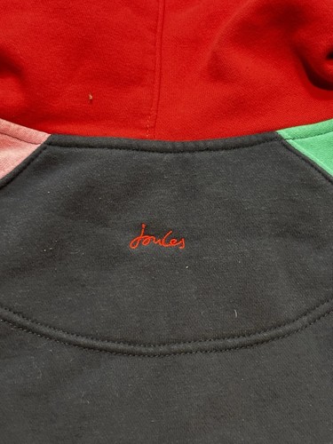 Joules Rowley Hoodie Damen UK Größe 12 marineblau mehrfarbig Block Pullover - Bild 10 von 13