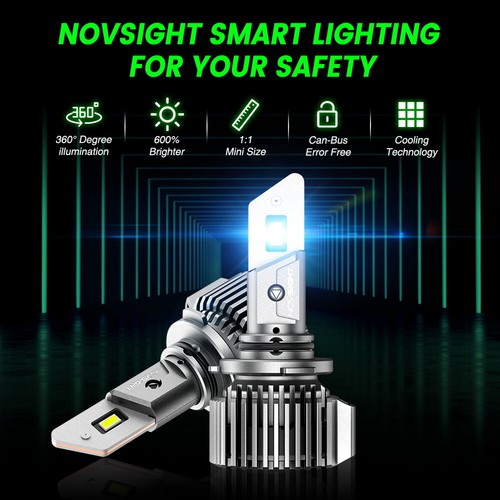 NOVSIGHT 9005 + 9006 LED Headlight Bulbs Lamp for Dodge Ram 1500 High Lo Beam 4x - Picture 2 of 18