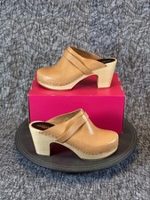 Swedish Hasbeens Slip In Classic Heeled Clog Women's Size 40