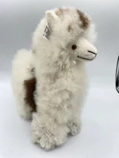 11” Alpaca Wool Felted Plush Animal.  Llama Real Fur 