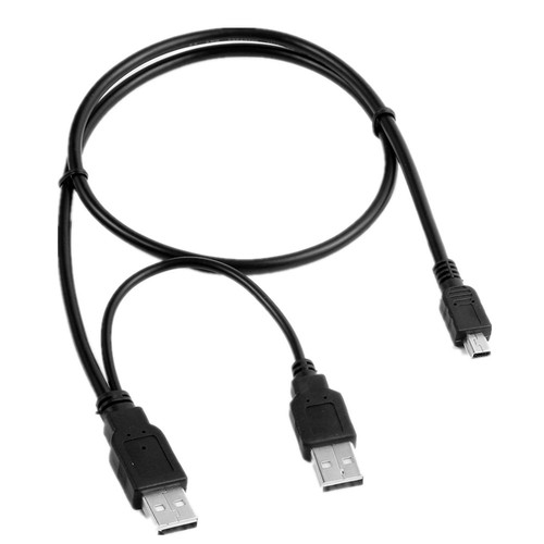 mini USB DC/PC Charger +Data SYNC Y Cable Cord For Aiptek Camcorder