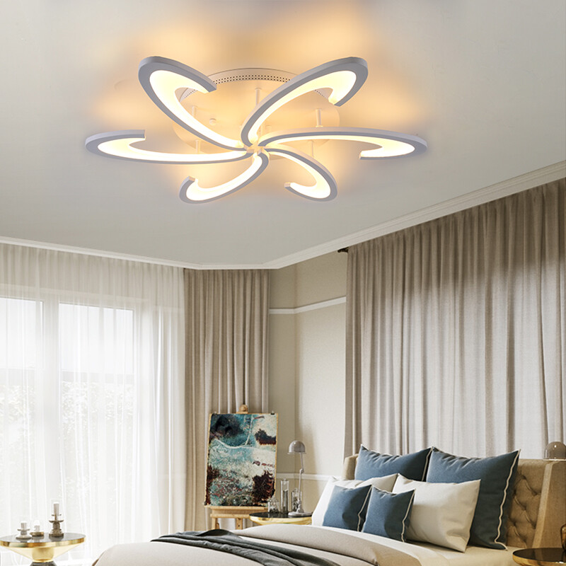 GreeLustr LED Deckenleuchte Dimmbar – 3 Köpfe, Acryl, Mit Fernbedienung