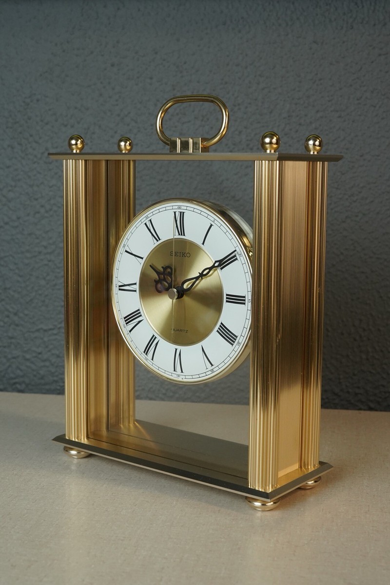 Vintage Seiko Quartz Mantle Carriage Clock QQZ103 G 28101 Vintage Seiko Quartz Mantle Carriage Clock QQZ103 G 28101