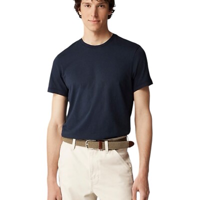 J Crew Navy Blue Broken In Short Sleeve Tee Crew Neck Mens