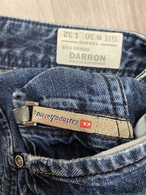 Diesel Mens Size 30x32 Darron Button Fly Straight Leg Denim