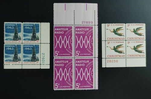 MNH US Stamps Plate Blocks 5 cent issues. 8 different. Free shipping!