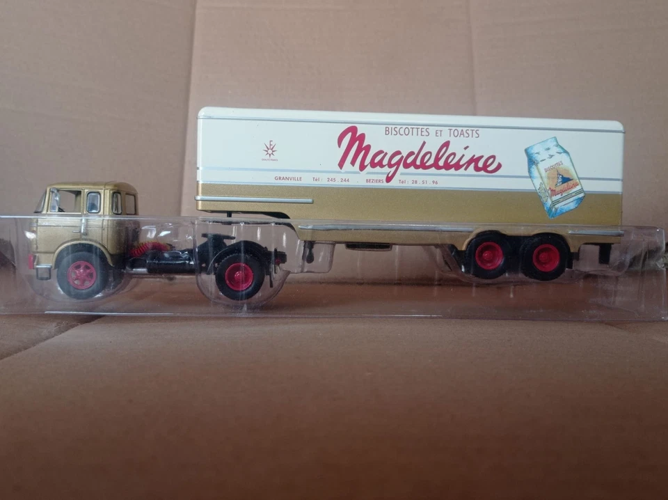 MINIATURA DE CAMION BERLIET TR 12,1/43,MAGDELEINE,BISCOTTES ET TOASTS - Imagen 2 de 4