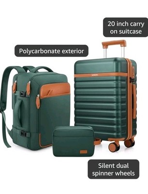 Luggage Sets 3 Piece, Carry On Luggage 20In With Spinner Wheels,PC Hardside...