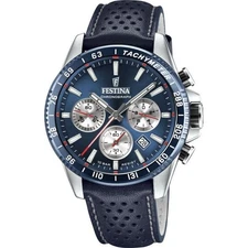 Festina Timeless Chronograph Blue Dial Quartz 100M Men's Watch F20561-2