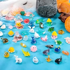 36 Pcs Mini Ocean Resin Animals Tiny Sea Animals Figurines Bulk Miniature Pla...