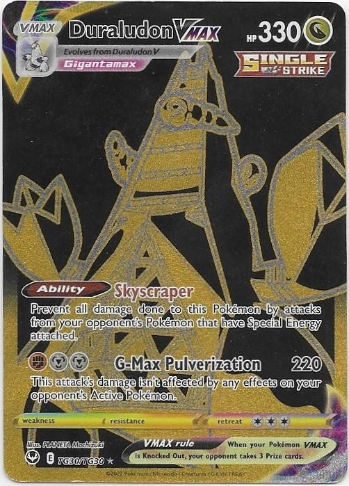 Duraludon VMAX TG30/TG30 Silver Tempest Trainer Gallery Pokemon Holo NM