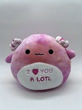 Squishmallows Aleka the Axolotl I Love Heart You A Lotl Stuffed Plush RARE 7.5