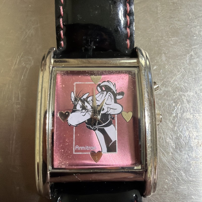 Armitron Musical Pepe Le Pew Wrist Watch Warner Bro Ltd Edition Needs Battery 