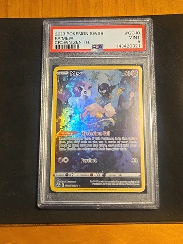 2023 Pokémon Crown Zenith Galarian Gallery Mew Holo Card GG10/GG70 PSA 9