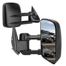 Manual Telescoping Towing Mirror Assembly Pair Tow Mirror Set Fit Chevy Gmc...