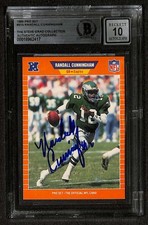 Randall Cunningham Signed 1989 Pro Set Eagles Card Beckett Auto 10
