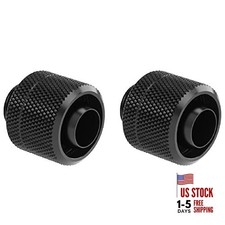 dracaena.io 2 Pack G1/4" to 3/8" ID, 5/8" OD 2 pcs Soft Tube 5/8" OD Black 