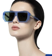 NEW Vava BL0033-CRISBL-Mat BLK SIL Sunglasses 56mm 100% Authentic