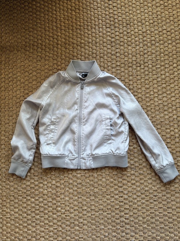 Zella Ella Luxury Satin Bomber Full Zip Long Sleeve Jacket Size S