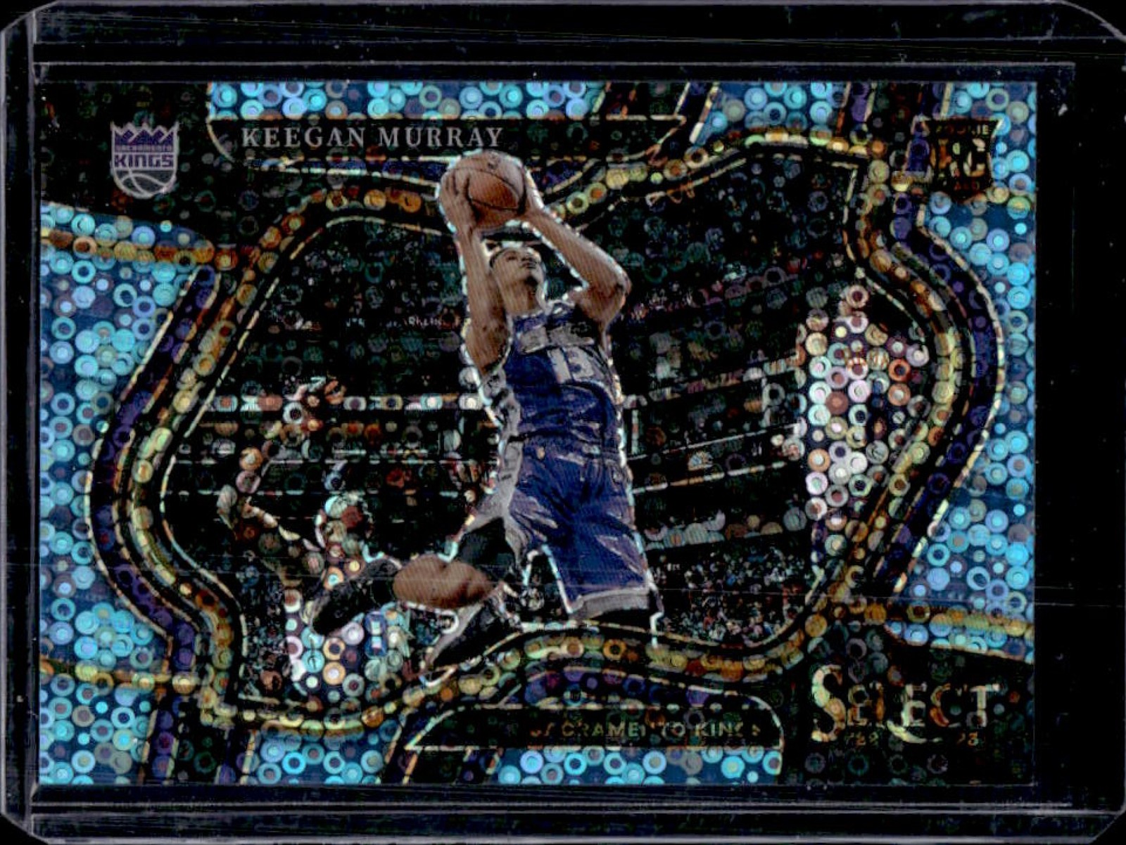 2022-23 Select Keegan Murray Light Blue Disco Prizms RC Courtside #42/99 Kings