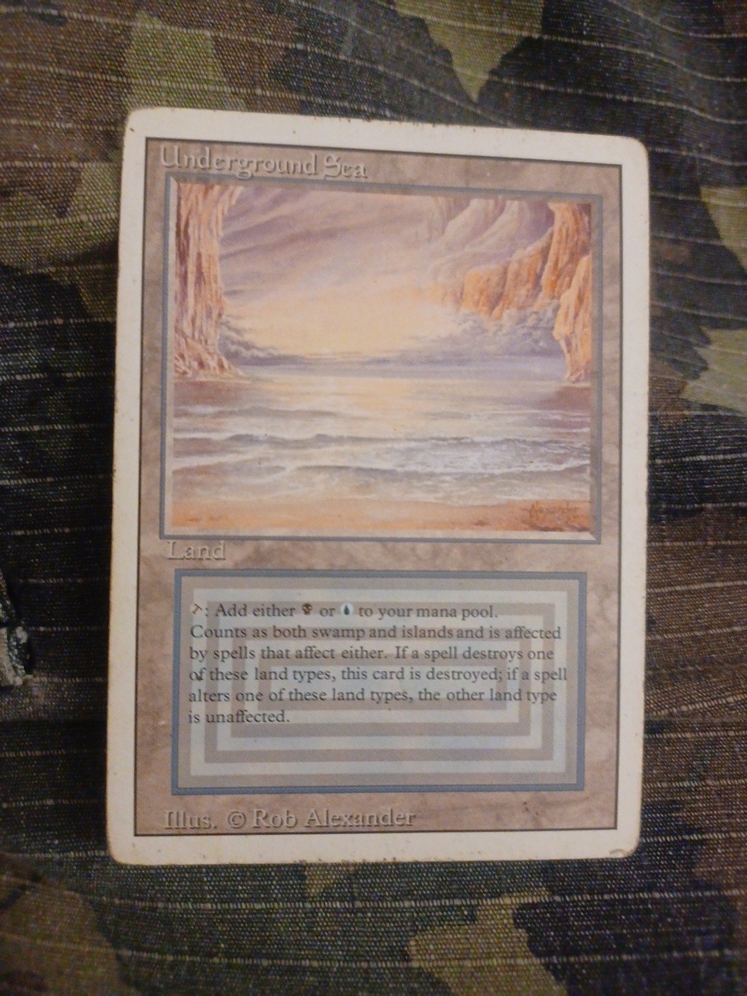 Underground Sea Dual Land - Magic The Gathering (MTG Revised Edition) Vintage 