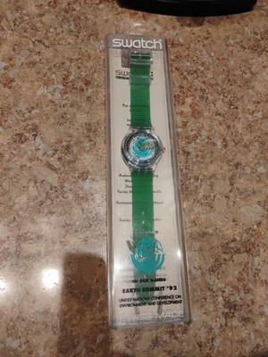 The Swatch Automatic TIME TO MOVE (Earth Summit) 1992 NOS Never Been Worn