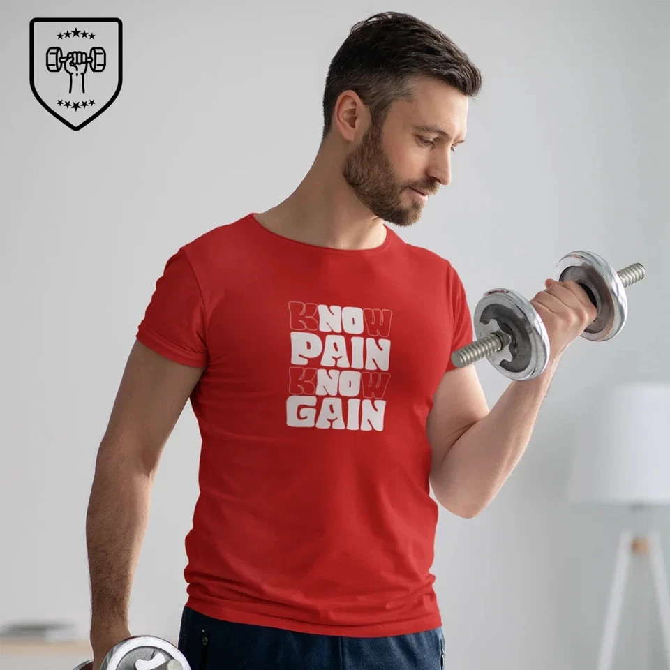 Gym wear Text Printed round neck T-Shirt men Women