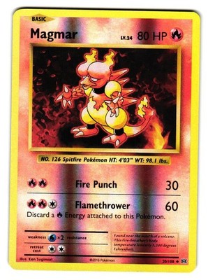Magmar 20/108 Uncommon Evolutions Pokemon Reverse Holo Lightly Played