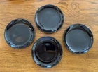 Vintage Bauer Pottery Moderne 6.5” Serving Plates In Black, Excellent Shape
