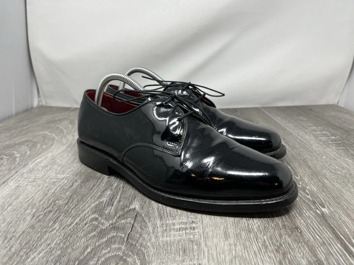 Mens Allen Edmonds Spencer‎ size 9 Black Patent Leather Oxford Dress Shoes Allen Edmonds Patent Leather Solid Dress Shoes for Men for  main image 2