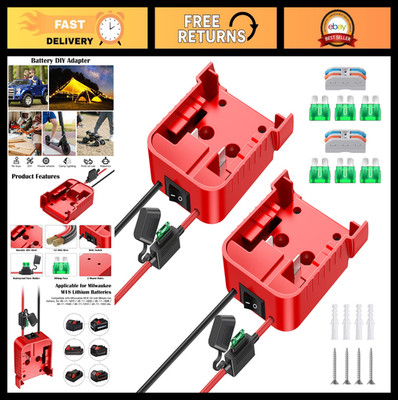 Power Wheel Adapter for Milwaukee M18 Battery - 18V Conversion Kit, Switch & Fus