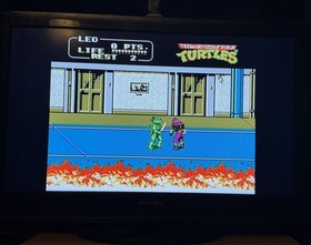 Nintendo NES Console Lot TMNT 2, Zapper, 2 Controllers, Cables Tested