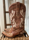 Corral Women's Honey Cortez Boots w/Ivory Embroidered Fleur De Lis R1974 Size 6M — photo 7