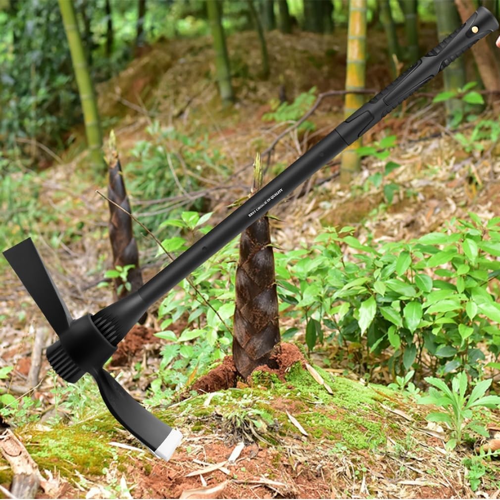 Garden Pick Cutter Mattock, 36" Heavy Duty Axe with Forged Heat black 