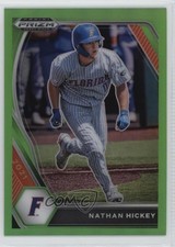 2021 Panini Prizm Draft Picks Lime Green Prizm 71/75 Nathan Hickey #PDP136 fo7