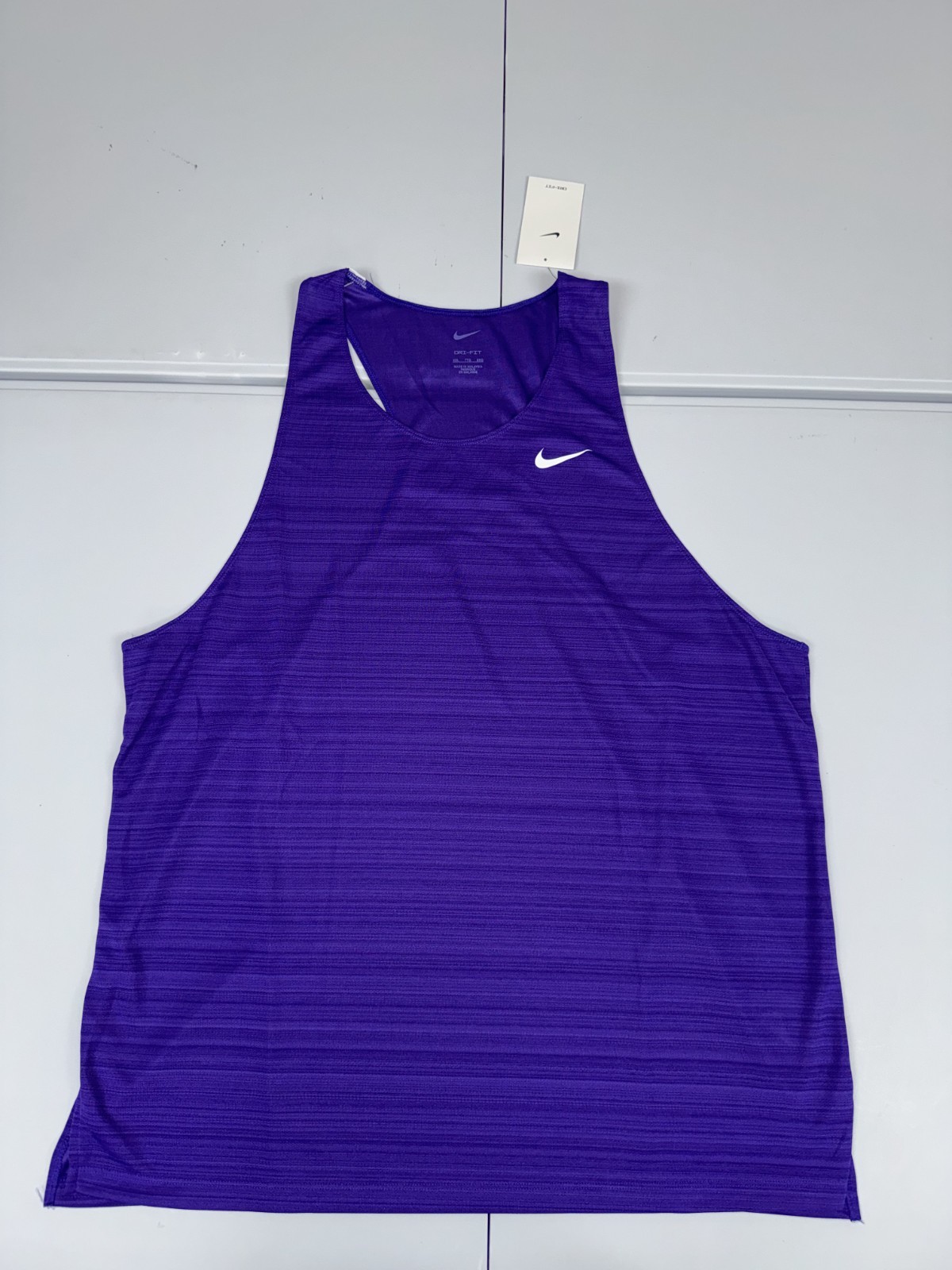 Nike Men's Dri-FIT Miler Running Singlet CV2742-546 Purple NWT Size 2XL $30