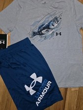 Under Armour Bass Fishing Short Set Youth Small YSM NEW