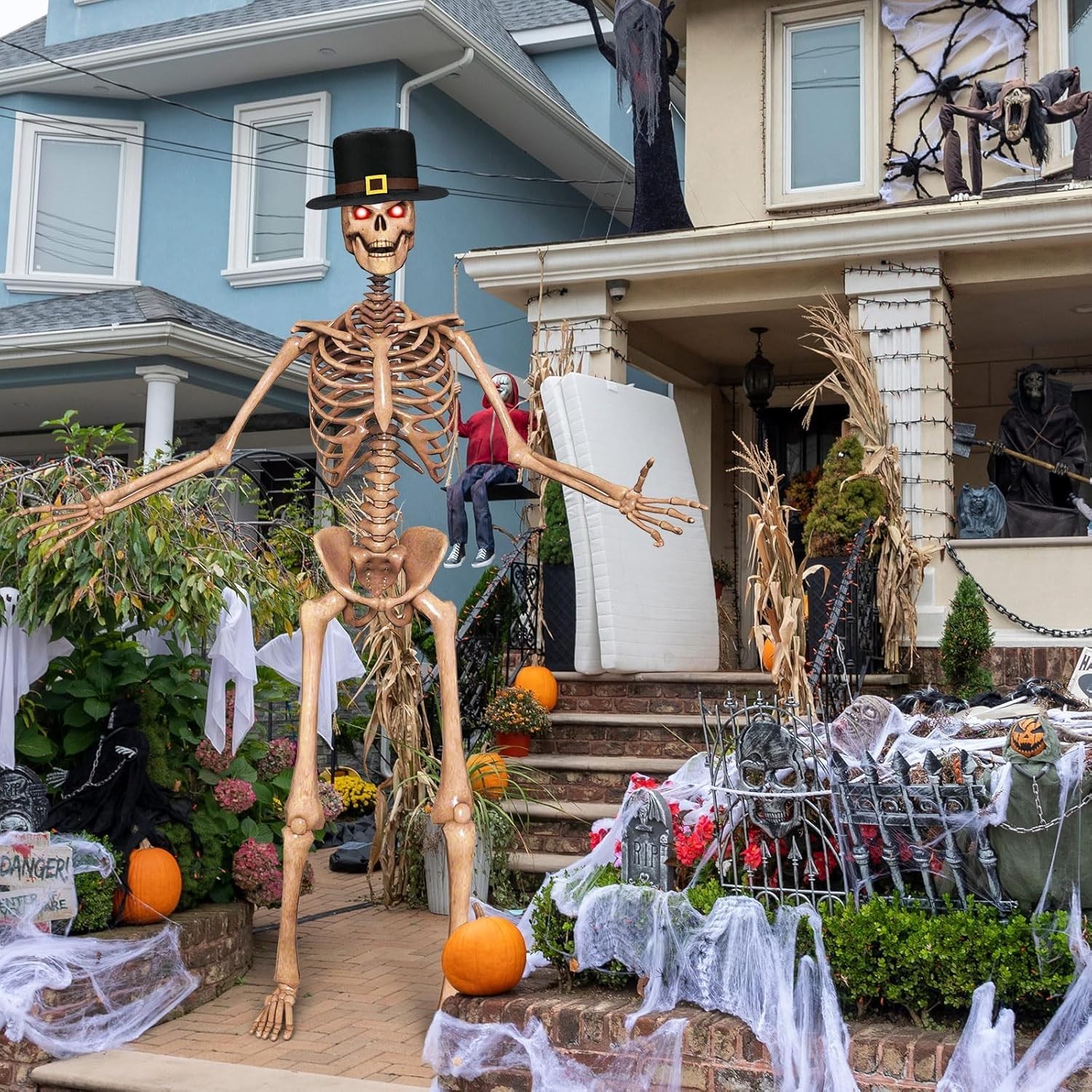 12 Ft Skeleton Outfits 12 Ft Skeleton Pilgrim Hat Outdoor Giant