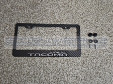 Tacoma Carbon Fiber Printed Black Aluminum License Plate Frame