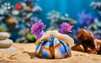 Summer Hermit Crab Model Blind Box Animal Paguridae Figure Collector Decor Gift