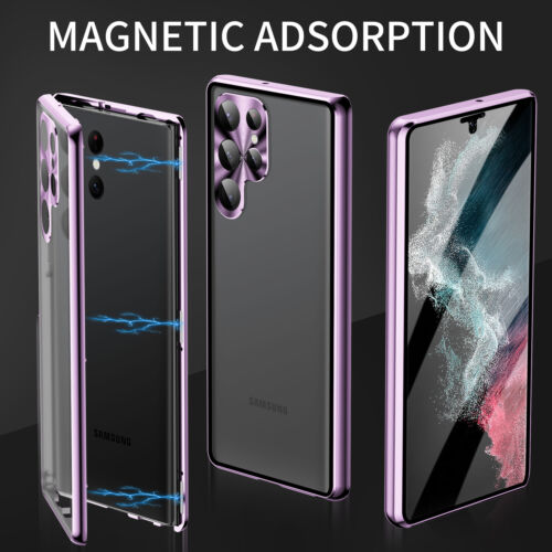 Funda magnética de 360° de protección completa lente de vidrio para Samsung S24 Ultra S23 S22S21 Plus - Imagen 4 de 21
