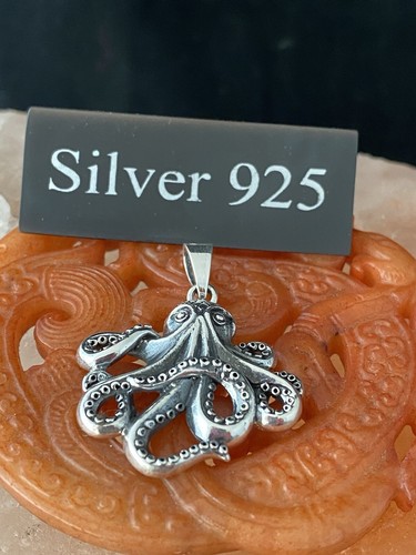 Silver Octopus Pendant With Silver Necklace - Picture 4 of 7