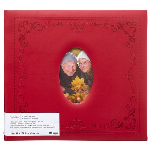 12" x 12" Red Faux Leather Mega Scrapbook by Recollections®