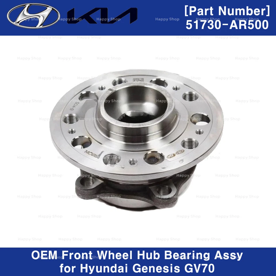 Buje y cojinete de rueda delantera originales OEM 51730AR500 para Hyundai Genesis GV70 Foto 2 de 2