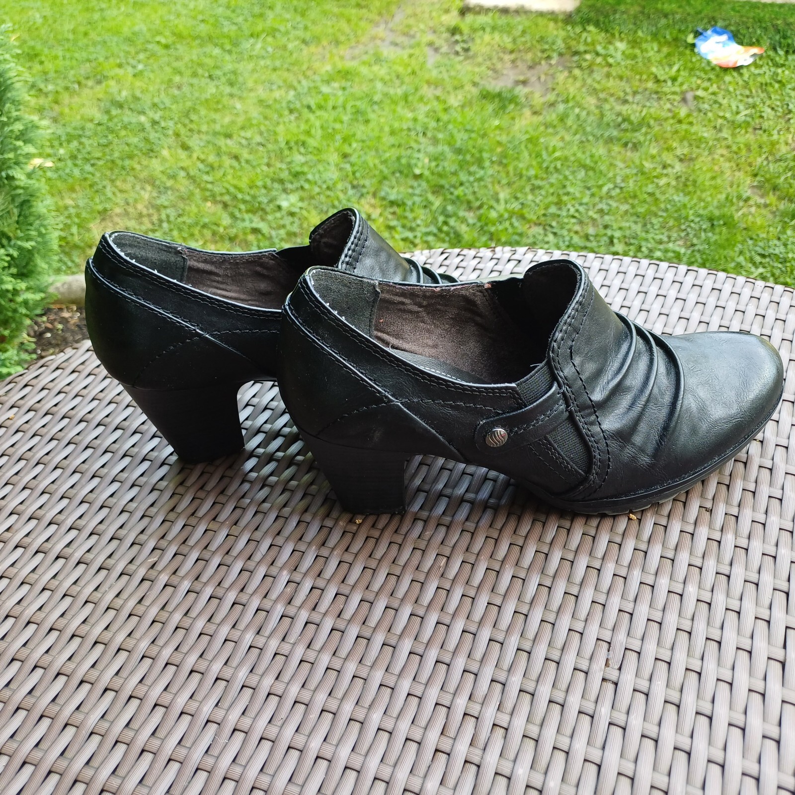 LADIES Jana fashion Black High Top Shoe Size 6G eBay