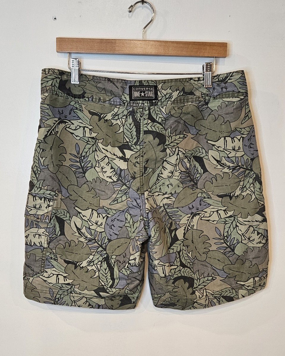Converse Mens Cargo Shorts Size 34 Green Board Short